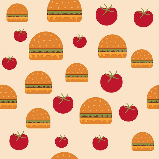 Delectable Burger and Apple Pattern | Jiffy Designs