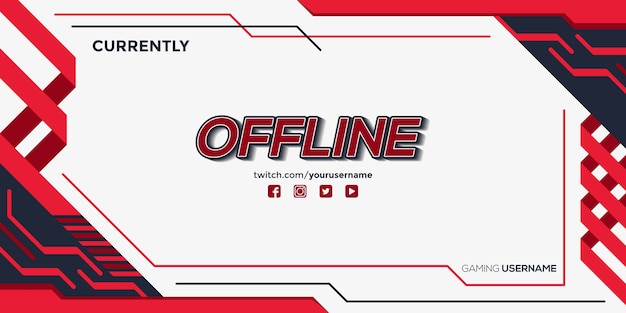 Vibrant Offline Streaming Overlay with Geometric Accents | Jiffy Designs
