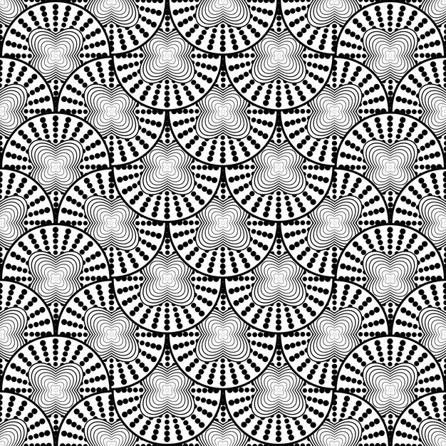 Captivating Geometric Illusion: Hypnotic Black and White Patterns ...