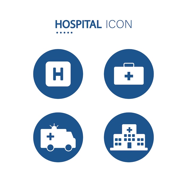 Comprehensive Hospital Icon Collection Featuring Essential Medical ...