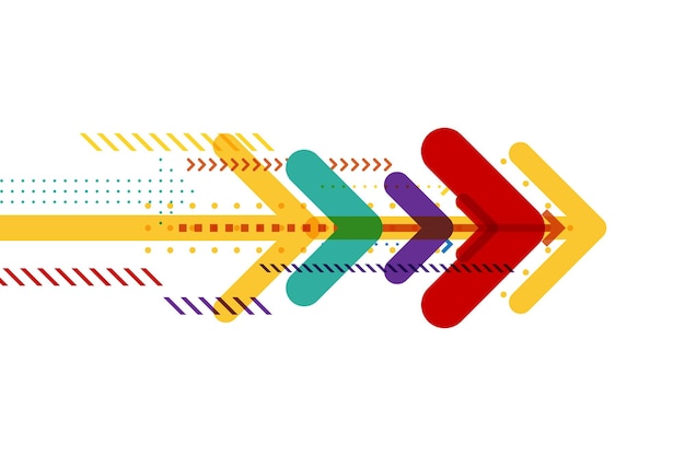 Vibrant Geometric Arrows in Dynamic Motion | Jiffy Designs