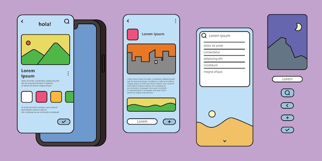 Vibrant Mobile App Interface with Playful Geometric Shapes | Jiffy Designs
