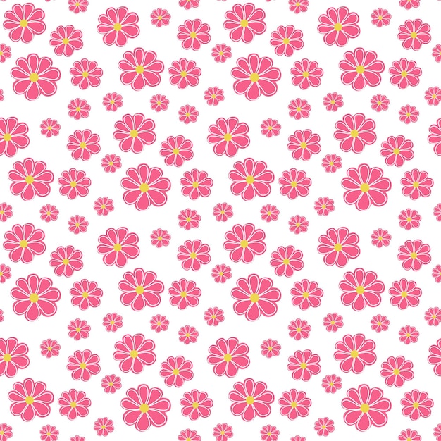 Vibrant Floral Pattern of Pink Flowers | Jiffy Designs
