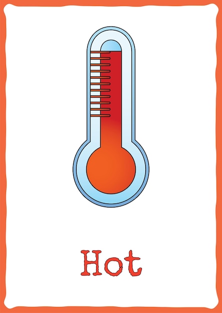 Vibrant Thermometer Illustration Depicting High Temperature