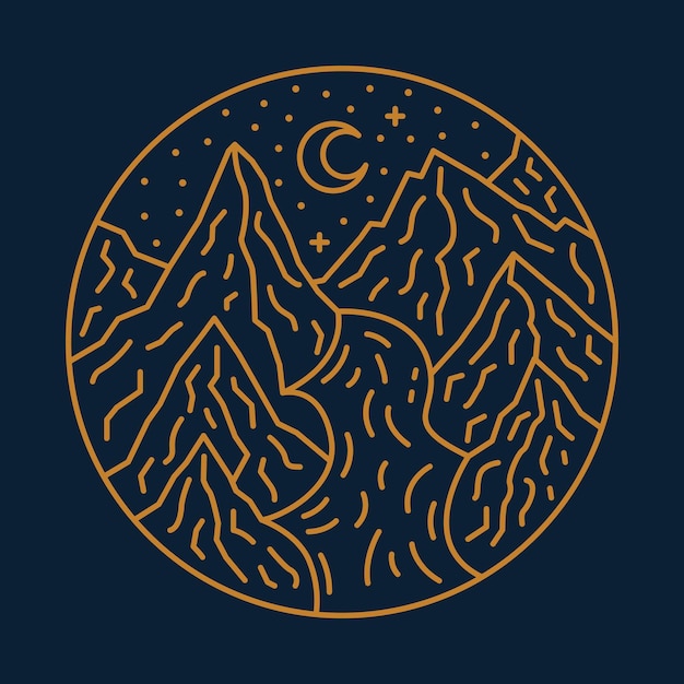 Captivating Mountainous Landscape Under the Starry Night Sky | Jiffy ...