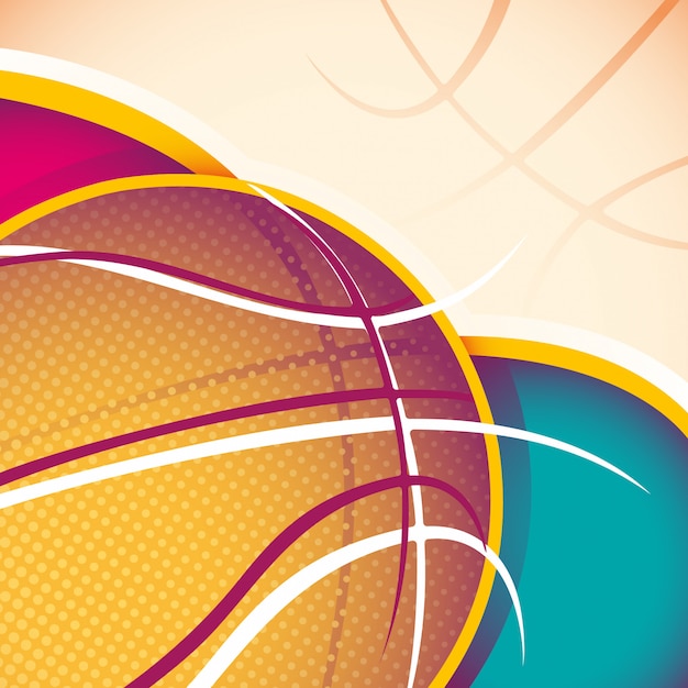 Vibrant Basketball Graphic with Retro Flair | Jiffy Designs