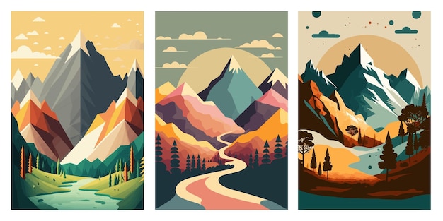 Breathtaking Mountain Landscapes in Vibrant Color Palettes | Jiffy Designs