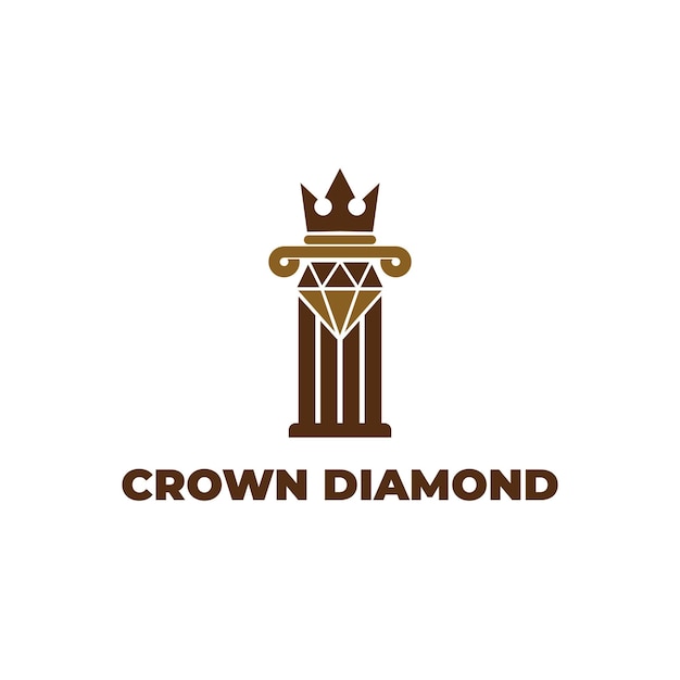 Regal Diamond Pillar with Majestic Crown Symbol | Jiffy Designs