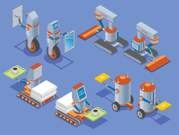 Diverse Collection of Vibrant Isometric Office Supplies and Equipment ...