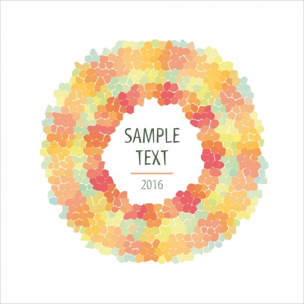 Vibrant Floral Wreath with Sample Text in Center | Jiffy Designs