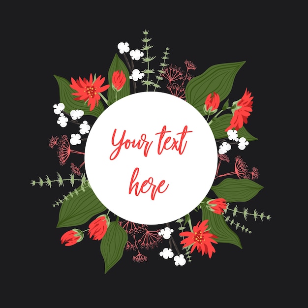 Vibrant Floral Wreath with Customizable Text | Jiffy Designs