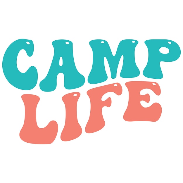 Vibrant Camp Life Lettering with Playful Design | Jiffy Designs