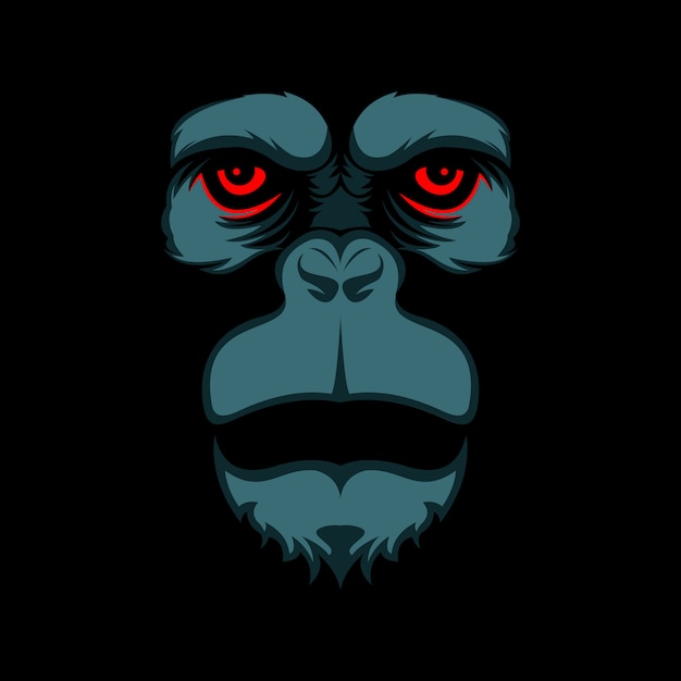 Intense Gaze of the Mysterious Primate on Dark Background | Jiffy Designs