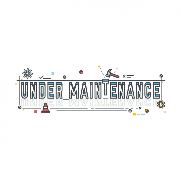Whimsical Maintenance Icons Spell Out 'Under Maintenance' | Jiffy Designs
