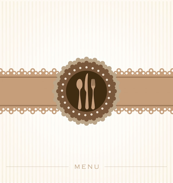 Elegant Dining Emblem with Utensils and Lace Border | Jiffy Designs