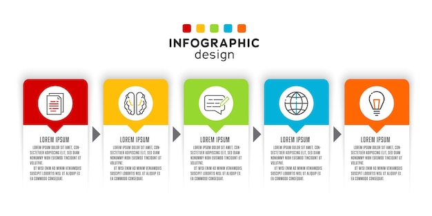 Vibrant Infographic Elements Depicting Data Visualization Concepts ...