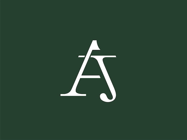 Elegant Monogram on Minimalist Dark Green Background | Jiffy Designs