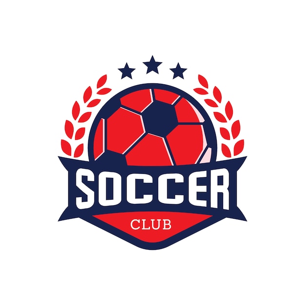 Soccer Club Emblem with Ball and Laurel Wreath Design | Jiffy Designs