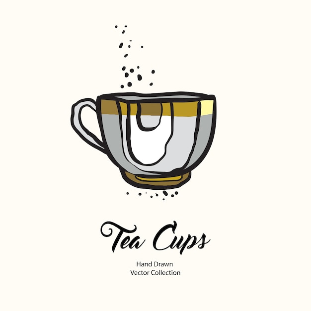 Whimsical Hand-Drawn Tea Cup Illustration | Jiffy Designs