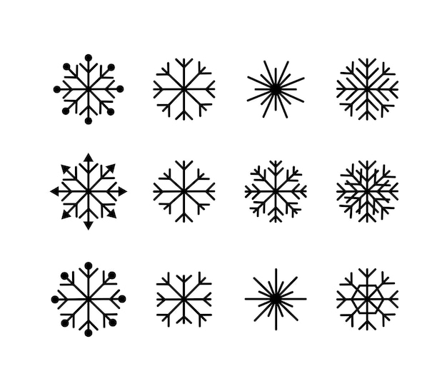 Elegant Monochrome Snowflake Designs: Winter Wonderland Motifs | Jiffy ...