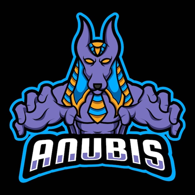 Powerful Anubis Mascot Emblem in Vibrant Colors | Jiffy Designs