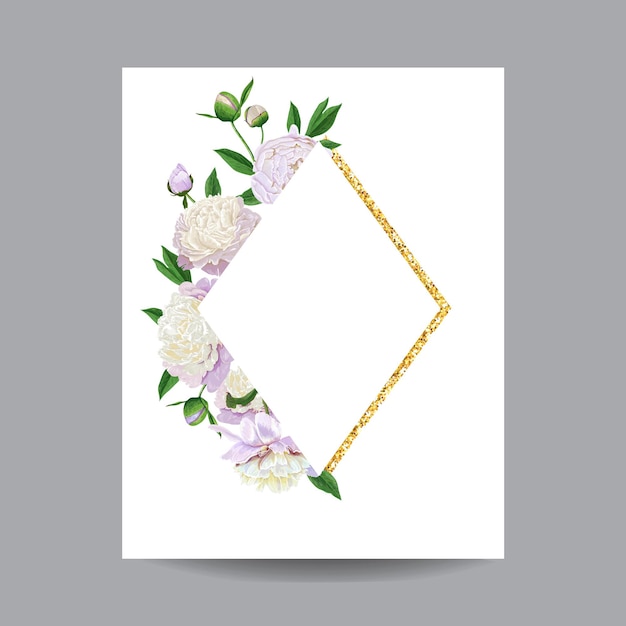 Elegant Floral Frame with Delicate Blooms and Lush Greenery | Jiffy Designs