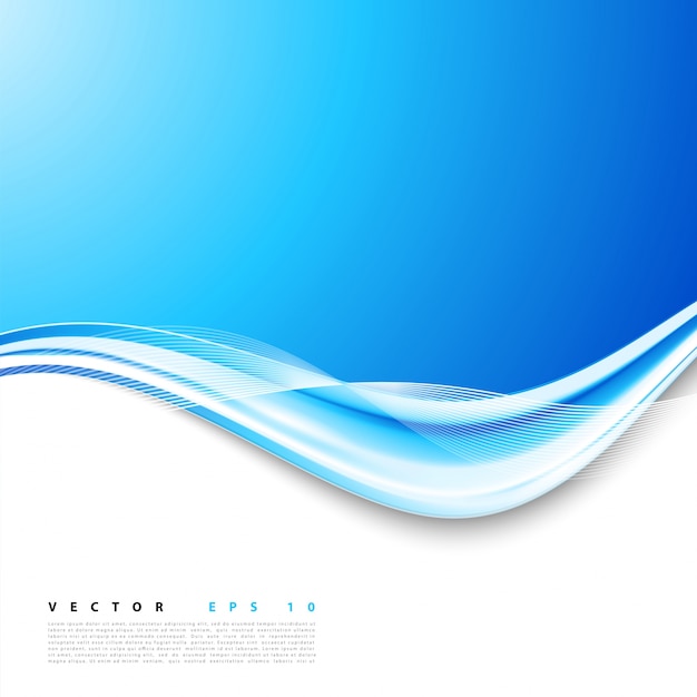 Abstract Blue Wave Background with Smooth Flowing Lines | Jiffy Designs
