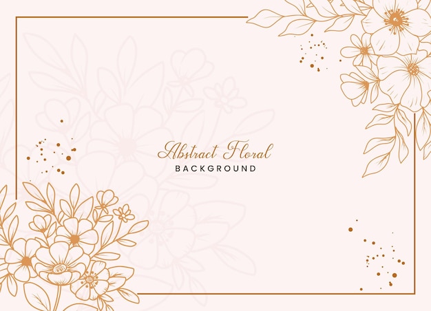 Elegant Floral Frame with Golden Blooms and Delicate Accents | Jiffy ...