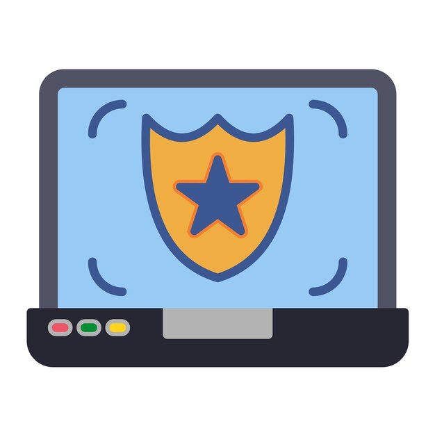 Shimmering Star Shield on Computer Display | Jiffy Designs