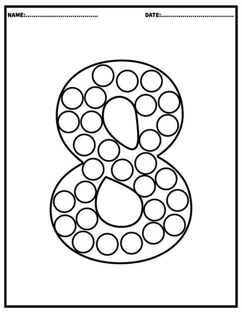 Elegant Circular Patterns Forming the Number Eight | Jiffy Designs