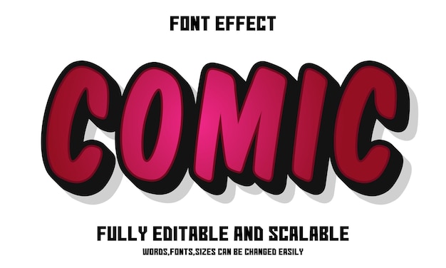 Bold, Vibrant Comic-Style Text with Editable Font Effect | Jiffy Designs