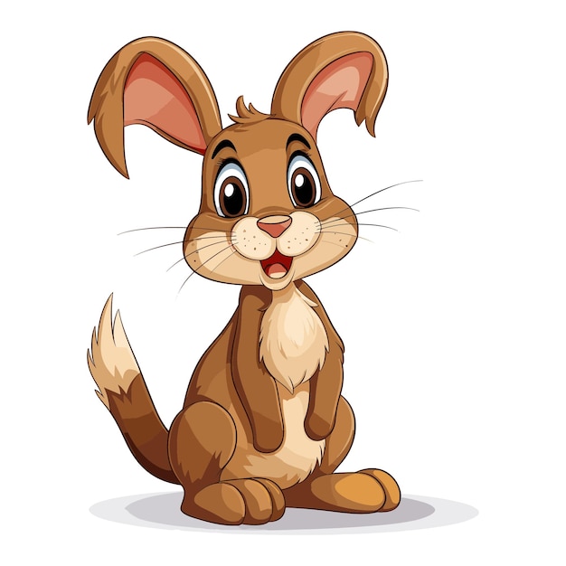 Delightful Cartoon Rabbit with Expressive Features | Jiffy Designs