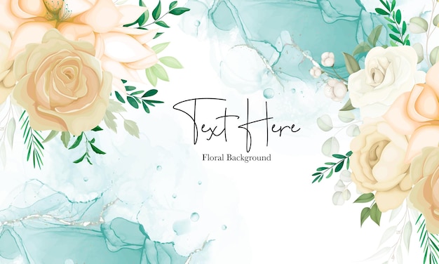 Elegant Floral Background with Roses and Handwritten Text | Jiffy Designs