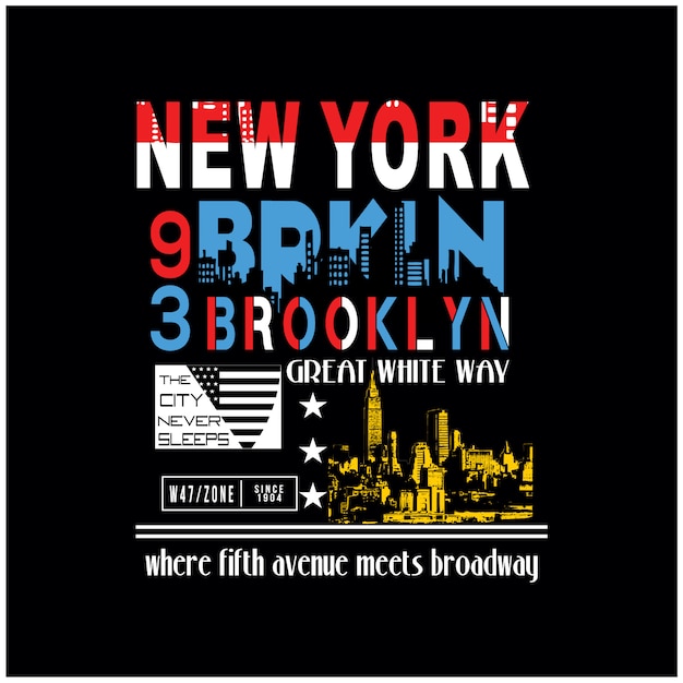 New York City Skyline Typography Design with Graffiti Style | Jiffy Designs