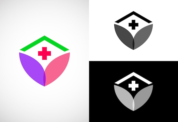Vibrant Medical Symbol: Geometric Cube with Plus Sign | Jiffy Designs