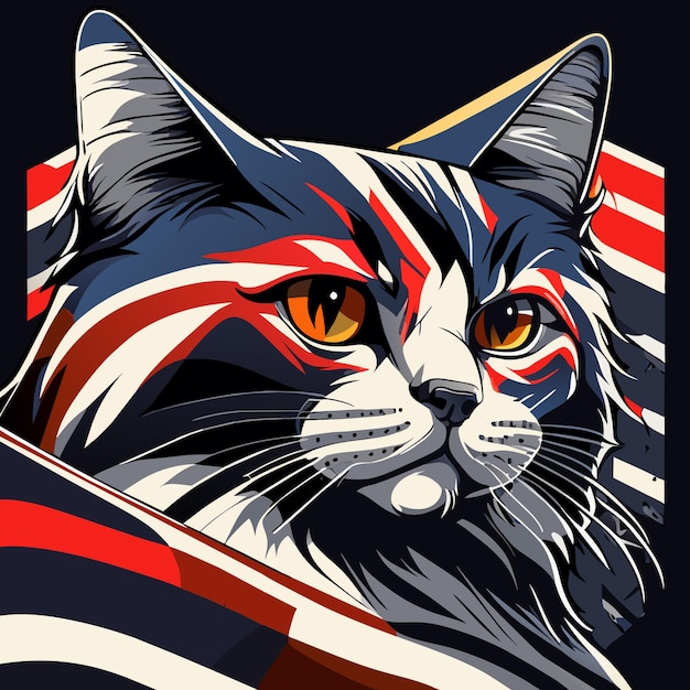 Captivating Union Jack Cat Portrait | Jiffy Designs