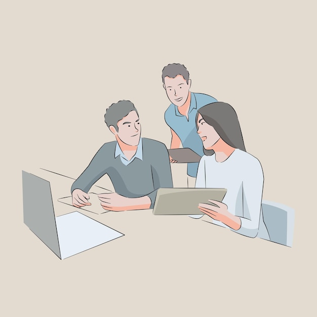 Collaborative Team Brainstorming Session with Digital Devices | Jiffy ...