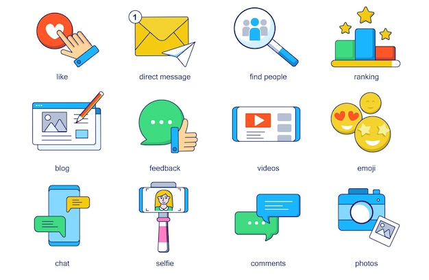 Diverse Collection of Vibrant Social Media Icons | Jiffy Designs