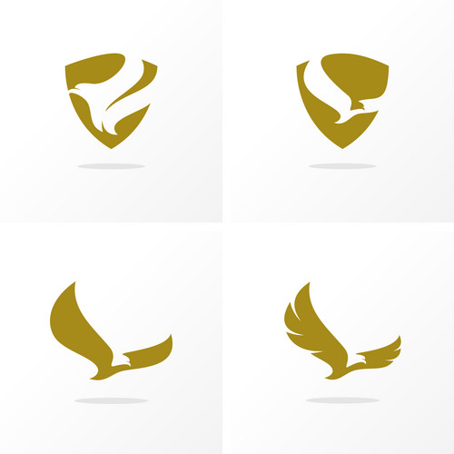 Set Of Eagle Logo Design Vector. Simple Eagle Logo Template. Icon ...