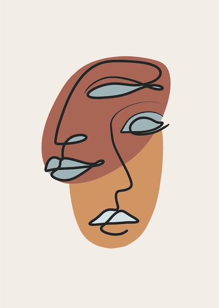 Vibrant Abstract Face with Geometric Features | Jiffy Designs