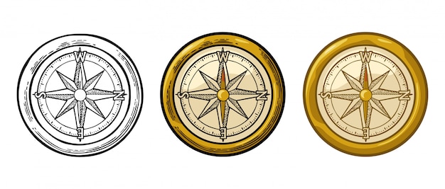 Vintage Compass Rose Collection with Diverse Visual Styles | Jiffy Designs