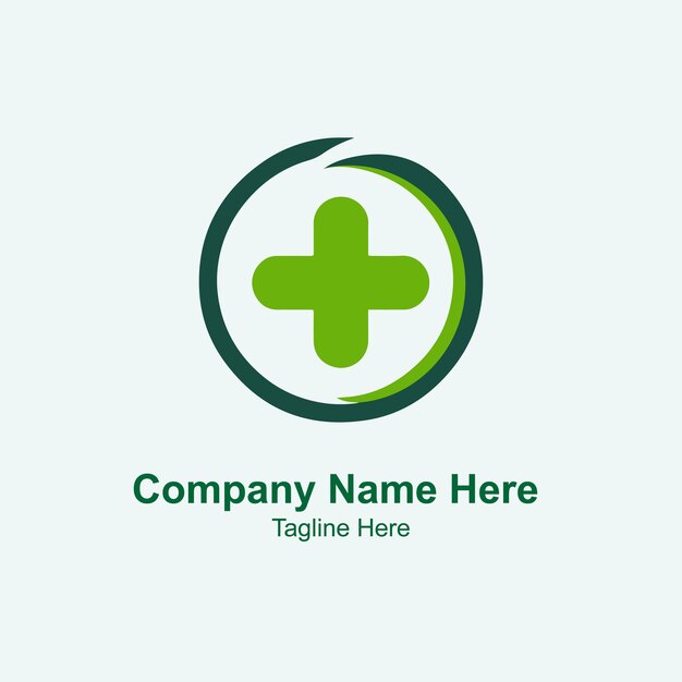 Simple Green Medical Cross Symbol in Circle Logo | Jiffy Designs