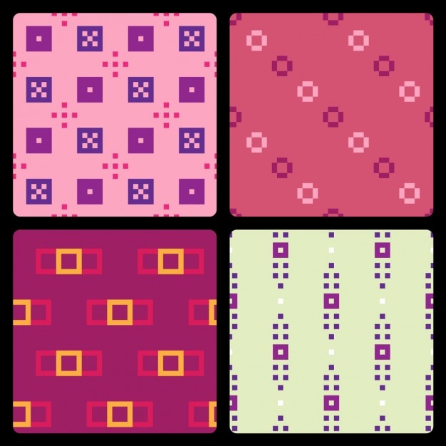 Vibrant Pixel Art Pattern Designs with Geometric Shapes | Jiffy Designs