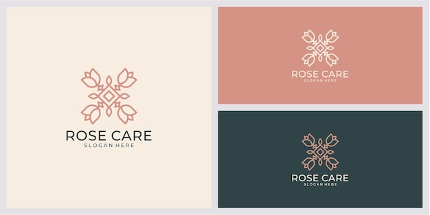Elegant Floral Rose Logo and Brand Identity Design | Jiffy Designs