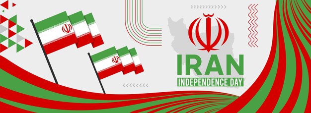 Vibrant Celebration of Iranian Independence Day with Iconic Flags and ...