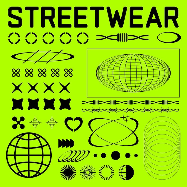 Vibrant Streetwear Graphics - Geometric Shapes and Symbols | Jiffy Designs