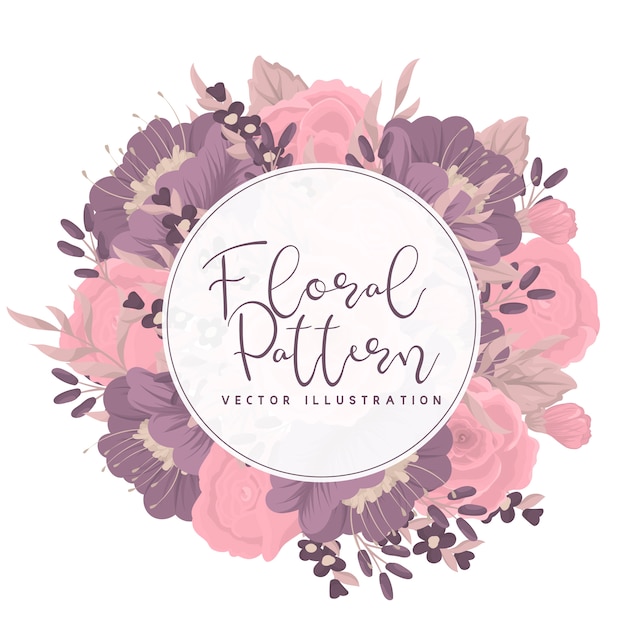 Elegant Floral Wreath with Handwritten Text Calligraphy | Jiffy Designs