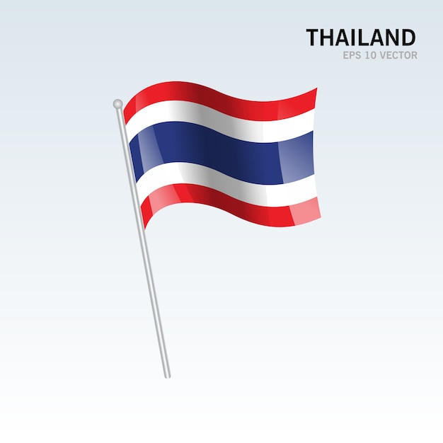 Vibrant Thai National Flag Waving Proudly in the Wind | Jiffy Designs