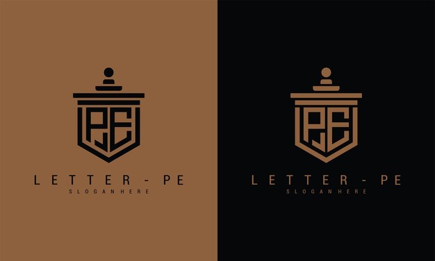 Elegant Monogram Logo with Minimalist Shield and Text | Jiffy Designs