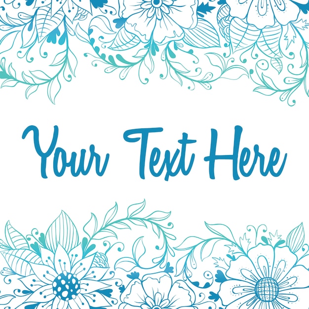Vibrant Floral Border with Customizable Text | Jiffy Designs